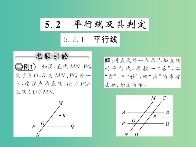 七年级数学下册 第五章 相交线与平行线 5.2.1 平行线课件 新人教版.ppt_第1页