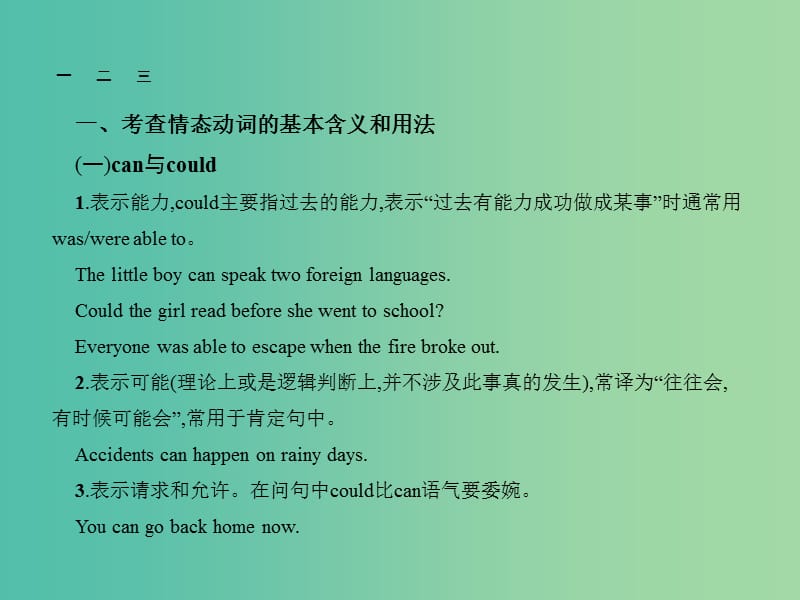 高考英语总复习 语法专项 专题6 情态动词与虚拟语气课件 新人教版.ppt_第2页