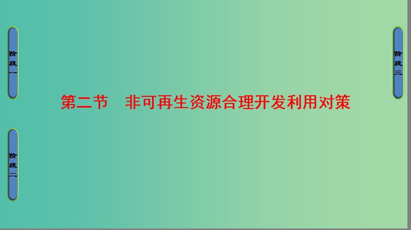 高中地理 第3章 自然资源的利用与保护 第2节 非可再生资源合理开发利用对策课件 新人教版选修6.ppt_第1页