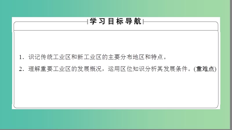 高中地理 第4章 工业地域的形成与发展 第3节 传统工业区与新工业区课件 新人教版必修2.ppt_第2页