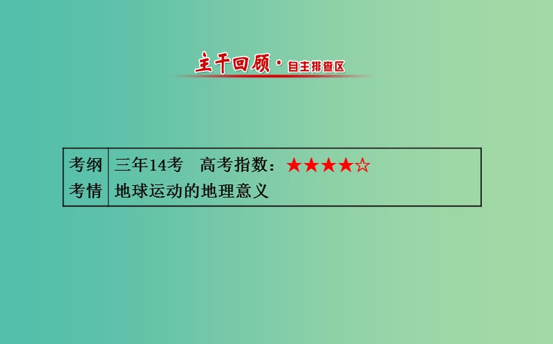 高考地理一轮专题复习 自然地理 1.4地球公转及其地理意义课件.ppt_第2页