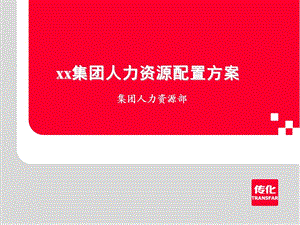 2012某集團(tuán)公司人力資源配置方案.ppt