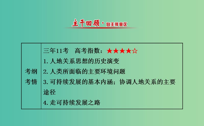 高考地理一轮专题复习 人文地理 6人类与地理环境的协调发展课件.ppt_第2页