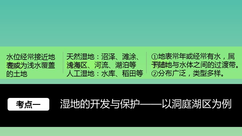 高考地理大一轮复习 第2章 区域可持续发展 第32讲 湿地资源的开发与保护-以洞庭湖区为例课件 湘教版必修3.ppt_第2页