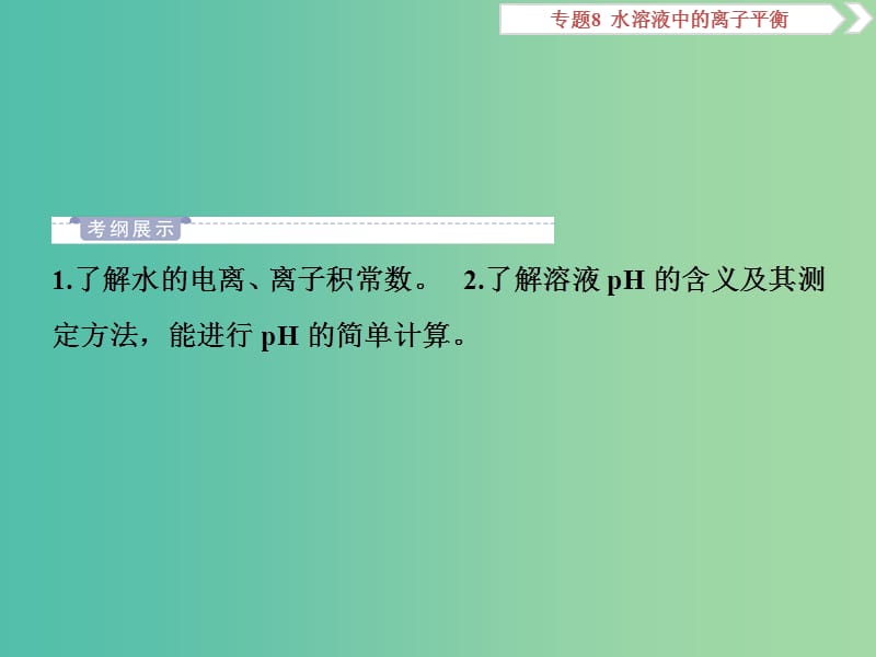 高考化学总复习专题8水溶液中的离子平衡第二单元溶液的酸碱性课件苏教版.ppt_第2页