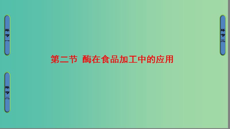 高中生物 第3章 酶的制备及应用 第2节 酶在食品加工中的应用课件 中图版选修1.ppt_第1页