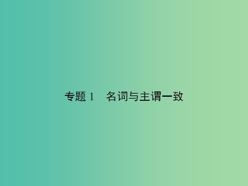 高考英语总复习 语法专项 专题1 名词与主谓一致课件 新人教版.ppt_第2页