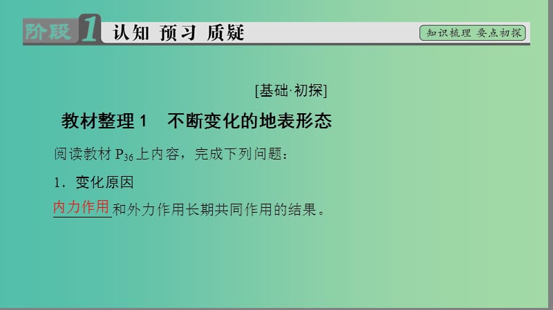 高中地理 第二章 自然环境中的物质运动和能量交换 第二节 地球表面形态第1课时课件 湘教版必修1.ppt_第3页