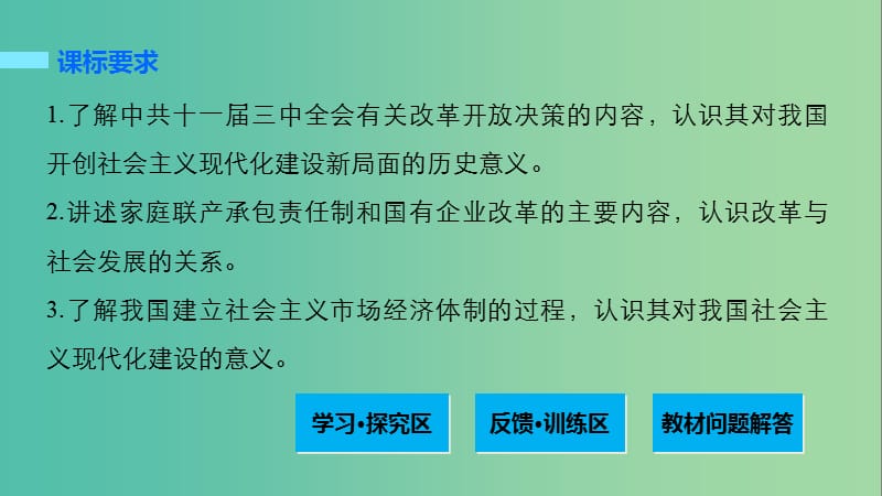 高中历史 第四单元 中国社会主义建设发展道路的探索 22 经济体制改革课件 岳麓版必修2.ppt_第2页