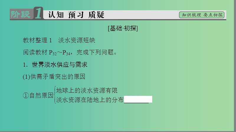 高中地理第3章自然资源的利用与保护第1节人类面临的主要资源问题课件新人教版.ppt_第3页