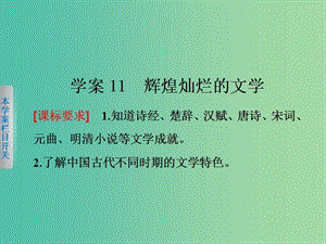 高中歷史 第三單元 古代中國的科學技術與文學藝術 11 輝煌燦爛的文學課件 新人教版必修3.ppt