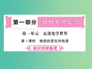 中考化學(xué) 第一部分 教材系統(tǒng)復(fù)習 第1單元 走進化學(xué)世界課件.ppt