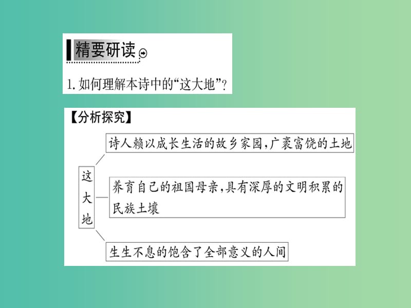 高中语文 诗歌部分 第四单元 地之子课件 新人教版选修《中国现代诗歌散文欣赏》.ppt_第3页