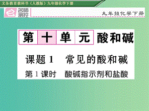 九年級化學下冊 第十單元 酸和堿 課題1 常見的酸和堿 第1課時 酸堿指示劑和鹽酸課件 （新版）新人教版.ppt