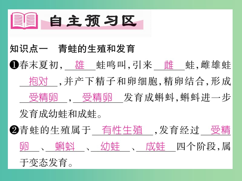 八年级生物下册第七单元第一章第三节两栖动物的生殖和发育课件新版新人教版.ppt_第2页