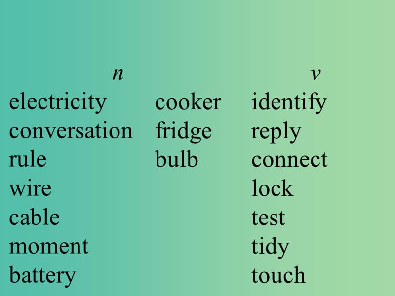 七年级英语下册 Unit 6 Electricity Period 1 words课件 （新版）牛津深圳版.ppt_第2页