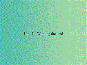 高考英語總復(fù)習(xí) Unit 2 Working the land課件 新人教版必修4.ppt