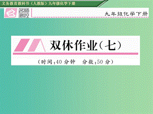 九年級(jí)化學(xué)下冊(cè) 雙休作業(yè)（七）課件 （新版）新人教版.ppt
