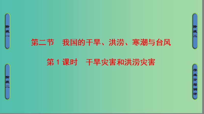 高中地理第2章我国主要的自然灾害第2节我国的干旱洪涝寒潮与台风第1课时干旱灾害和洪涝灾害课件湘教版.ppt_第1页