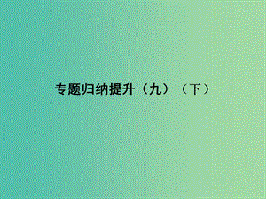 高中歷史 專題歸納提升（九）（下）課件 人民版選修1.ppt