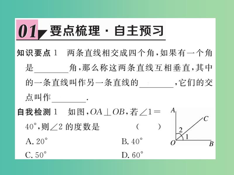 七年级数学下册 2.1 第2课时 垂线课件 （新版）北师大版.ppt_第2页