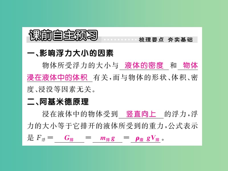 八年级物理下册 10 液体的力现象 第3节 科学探究 浮力的大小作业课件 （新版）教科版.ppt_第2页