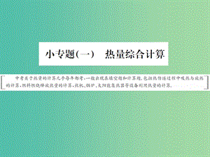 中考物理總復(fù)習(xí) 專題強(qiáng)化 小專題（一）熱量綜合計(jì)算課件 新人教版.ppt