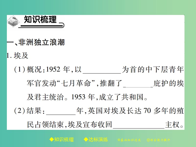 九年级历史下册 世界现代史 第五学习主题 第17课 非洲独立浪潮和拉丁美洲国家维护主权的斗争课件 川教版.ppt_第2页