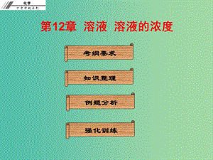 中考化學(xué)總復(fù)習(xí) 第十二章 溶液 溶液的濃度（課堂本）課件.ppt