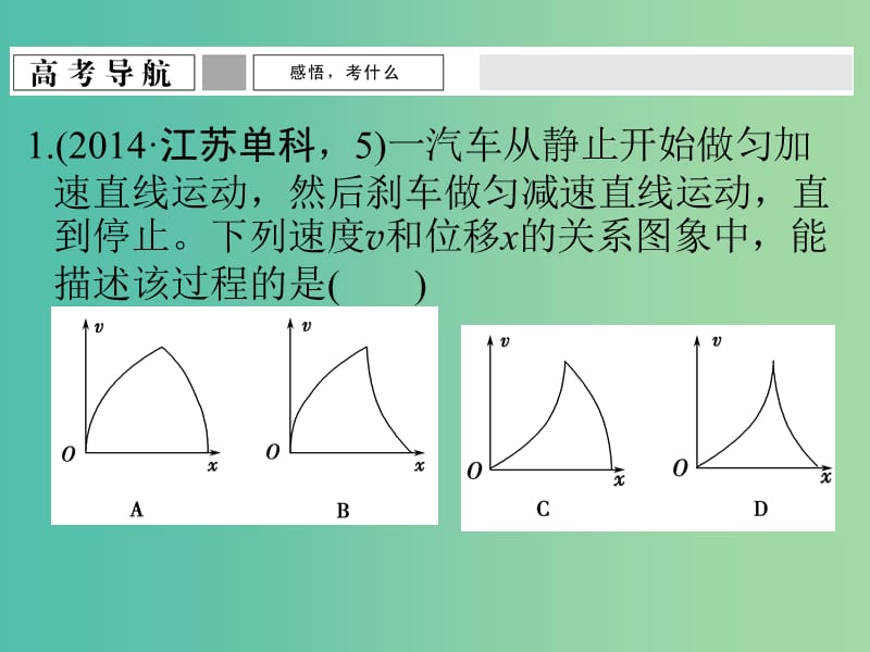 高考物理一轮复习 专题一 力与运动 第2讲 力与物体的直线运动课件.ppt_第2页