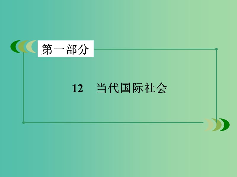 高考政治二轮复习 专题12 当代国际社会课件.ppt_第3页