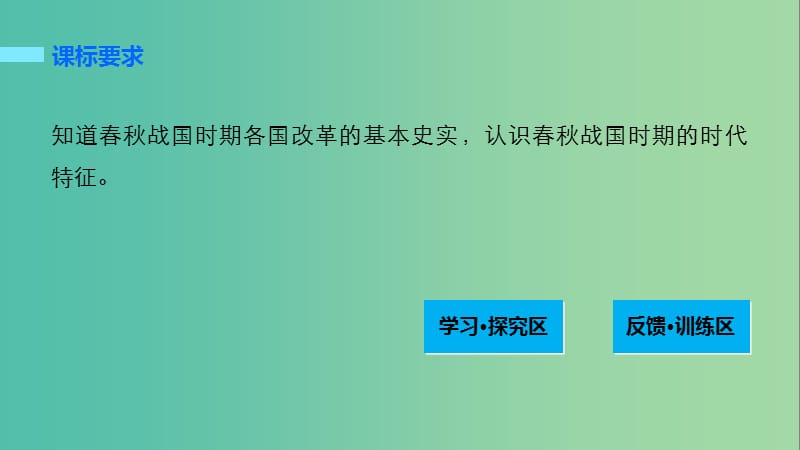 高中历史 第二单元 古代历史上的改革（下）4 春秋战国时期的变法运动课件 岳麓版选修1.ppt_第2页