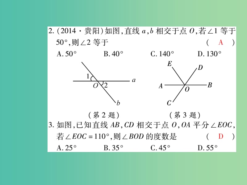 七年级数学下册 第五章 相交线与平行线 5.1.1 相交线练习课件 新人教版.ppt_第3页