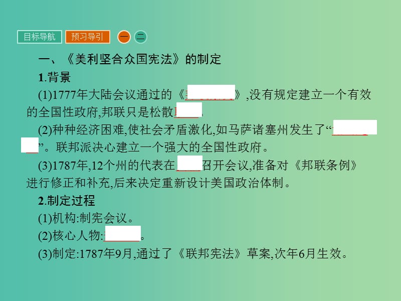 高中历史 第四单元 构建资产阶级代议制的政治框架 4.3 美国代议共和制度的建立课件 新人教版选修2.ppt_第3页