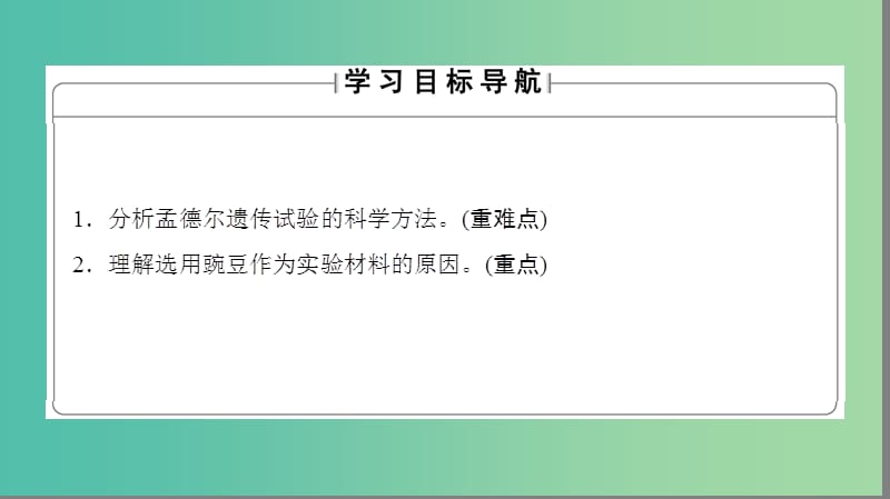 高中生物 第2单元 遗传的基本定律 第1章 基因的分离规律 第1节 孟德尔遗传试验的科学方法课件 中图版必修2.ppt_第2页