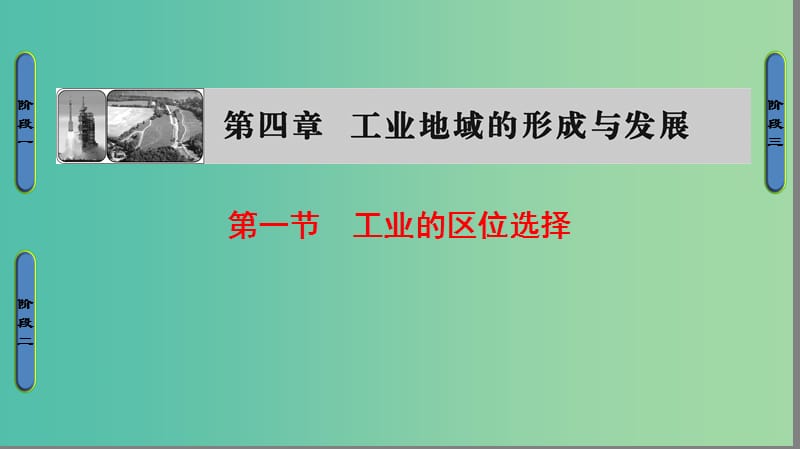 高中地理第4章工业地域的形成与发展第1节工业的区位选择课件新人教版.ppt_第1页