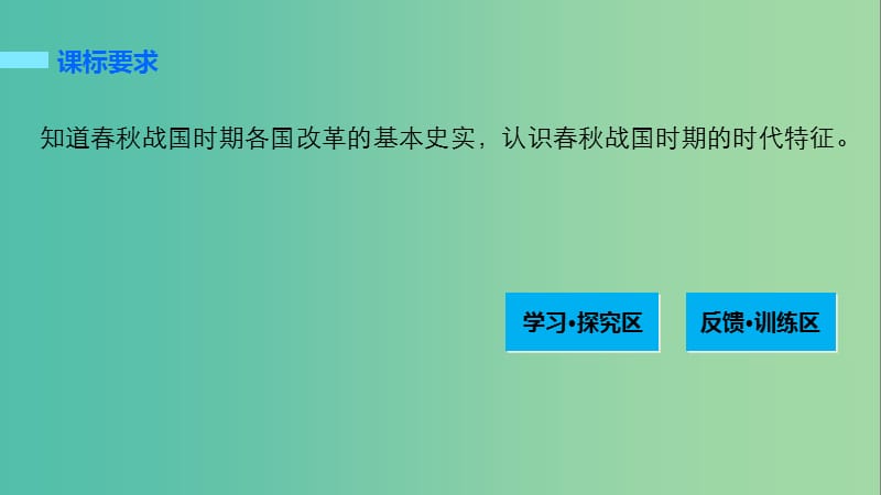 高中历史 第二单元 商鞅变法 1 改革变法风潮与秦国历史机遇课件 新人教版选修1.ppt_第2页