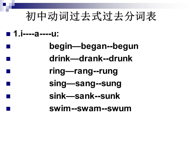 初中动词过去式过去分词表.ppt_第1页