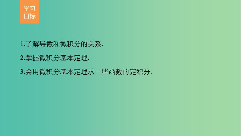 高中数学 第一章 导数及其应用 1.5.3 微积分基本定理（一）课件 苏教版选修2-2.ppt_第2页