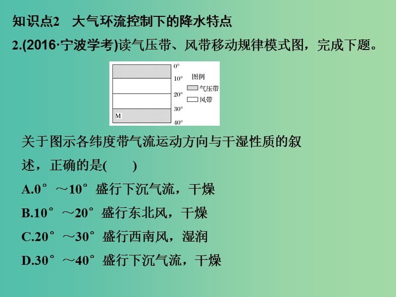 高考地理 专题复习 专题二 自然环境中的物质运动和能量交换 第3讲 气候和常见的天气系统课件.ppt_第2页