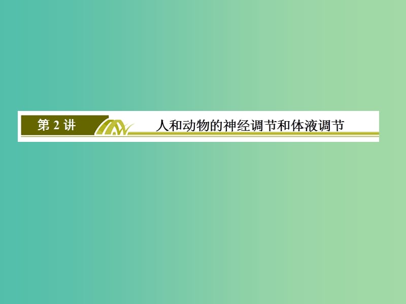 高考生物二轮复习 第一部分 专题三 生命系统调节的目标-稳态 第2讲 人和动物的神经调节和体液调节课件.ppt_第3页