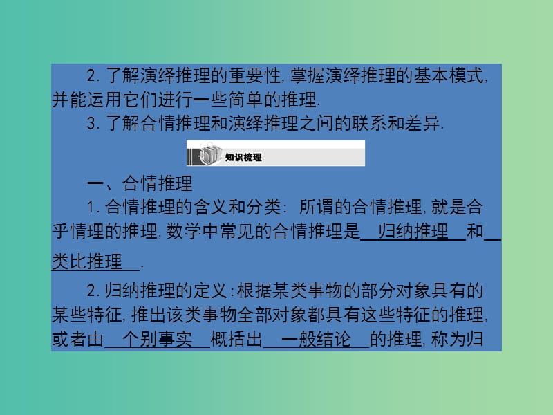 高考数学第一轮复习 第十一章 推理证明、算法初步、复数课件 理 北师大版.ppt_第2页