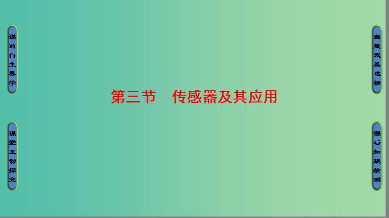 高中物理 第3章 电磁技术与社会发展 第3节 传感器及其应用课件 粤教版选修1-1.ppt_第1页