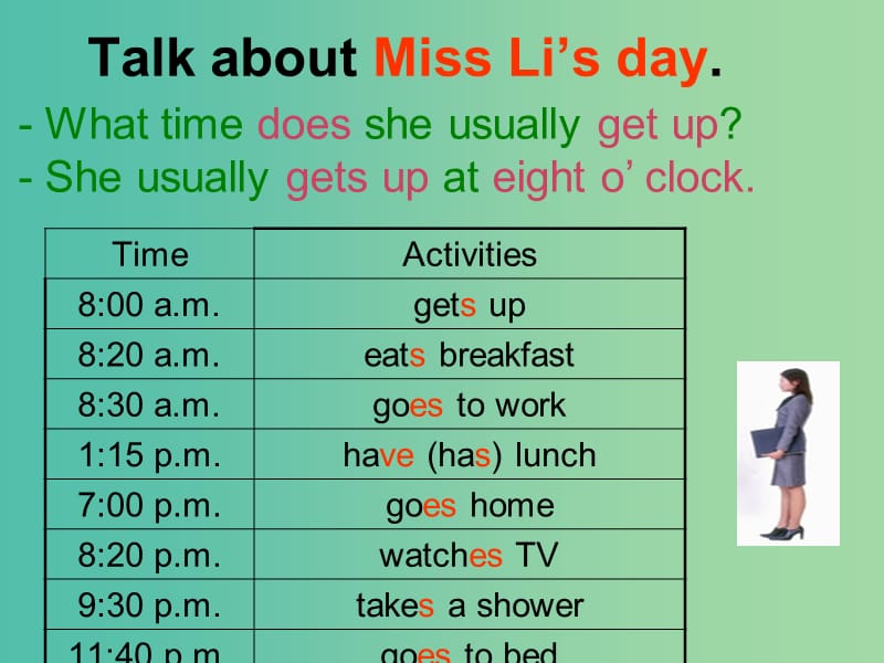 七年级英语下册 Unit 2 What time do you go to school Period 2课件 （新版）人教新目标版.ppt_第3页