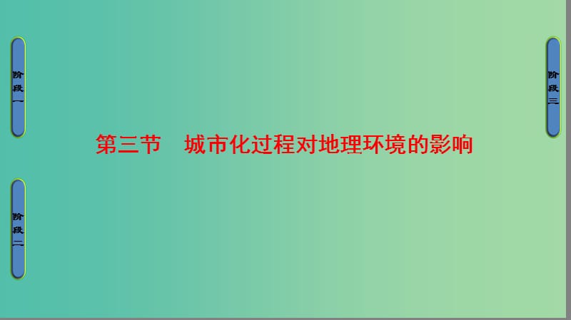 高中地理 第2章 城市与环境 第3节 城市化过程对地理环境的影响课件 湘教版必修2.ppt_第1页