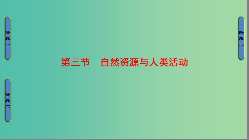 高中地理 第四章 自然环境对人类活动的影响 第三节 自然资源与人类活动课件 湘教版必修1.ppt_第1页