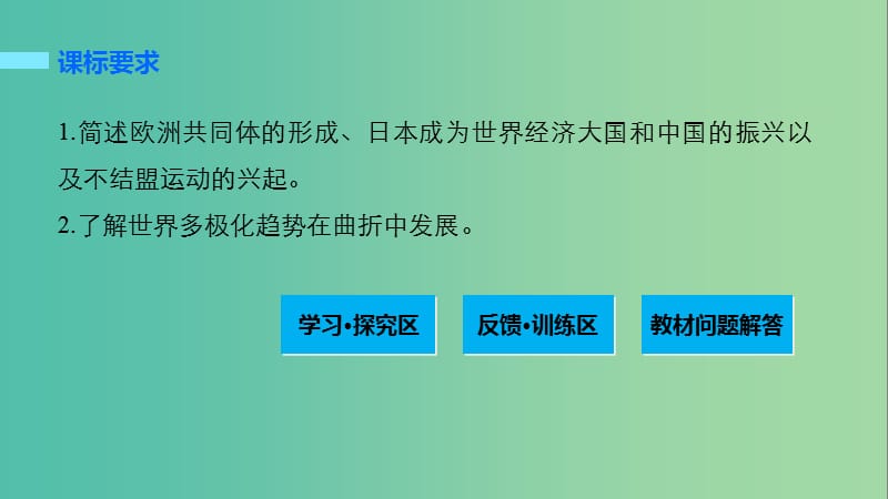 高中历史 专题九 当今世界政治格局的多极化趋势 2 新兴力量的崛起课件 人民版必修1.ppt_第2页