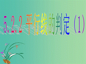 七年級(jí)數(shù)學(xué)下冊(cè)《5.2.2 平行線(xiàn)的判定》課件1 新人教版.ppt