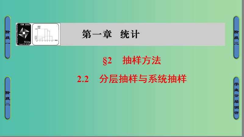 高中数学 第1章 统计 2.2 分层抽样与系统抽样课件 北师大版必修3.ppt_第1页