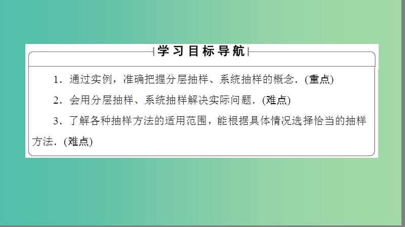 高中数学 第1章 统计 2.2 分层抽样与系统抽样课件 北师大版必修3.ppt_第2页